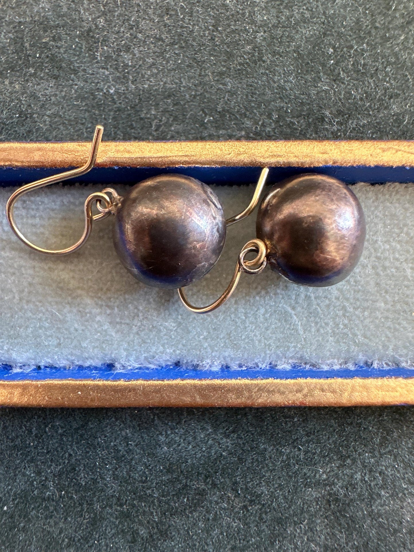 Large Antique Rock Crystal Georgian earrings black dot and foiled closed back crafted in silver and 18k French wire cufflinks buttons rare